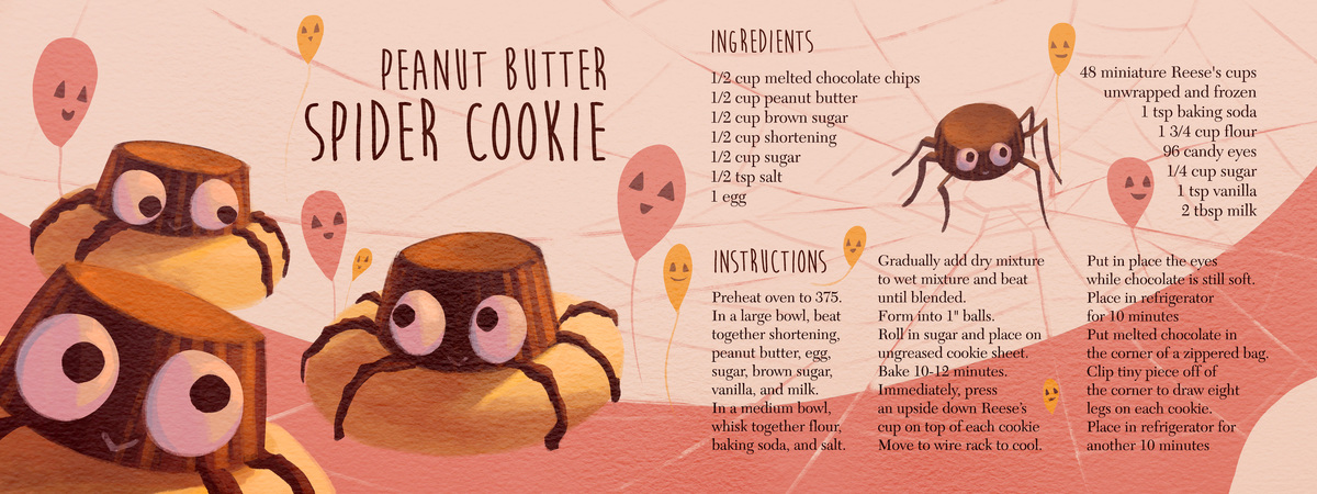 Halloween Peanut Butter Spider Cookie by Sang Lam