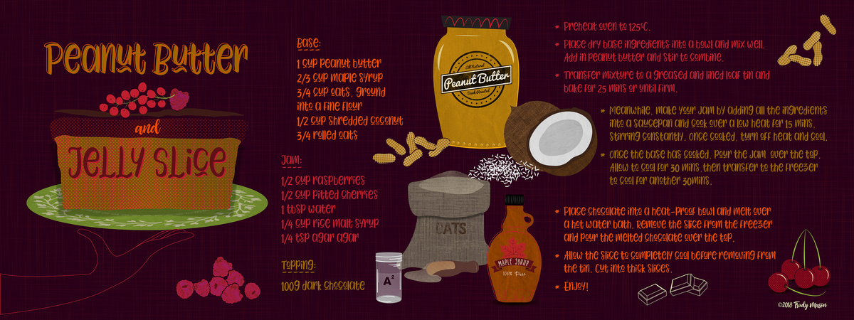 Peanut Butter and Jelly Slice by Trudy Mason • Design & Illustration