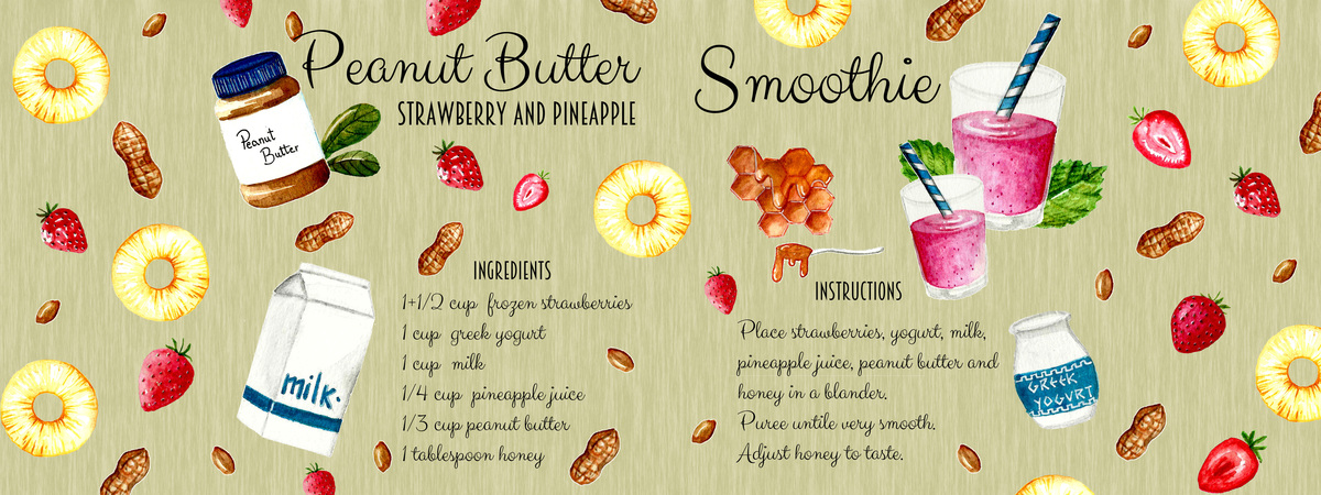 Peanut Butter Strawberry Pineapple Smoothie by Giordy