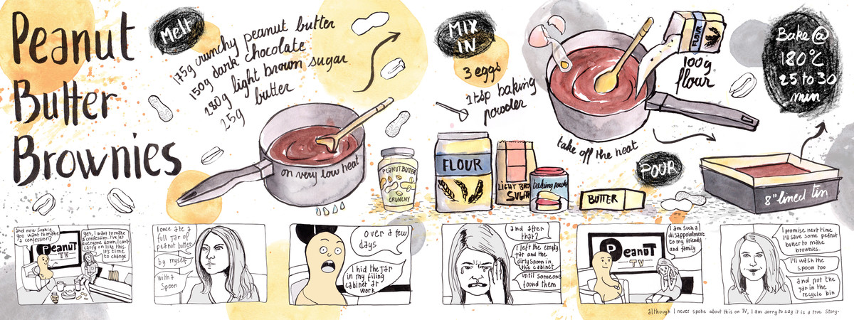 Peanut Butter Brownies by Sophie Peanut