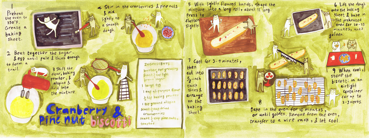 Cranberry & Pine Nut Biscotti by Elly Chen
