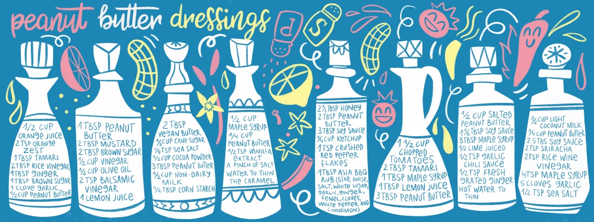 Peanut butter dressings by Natalia González