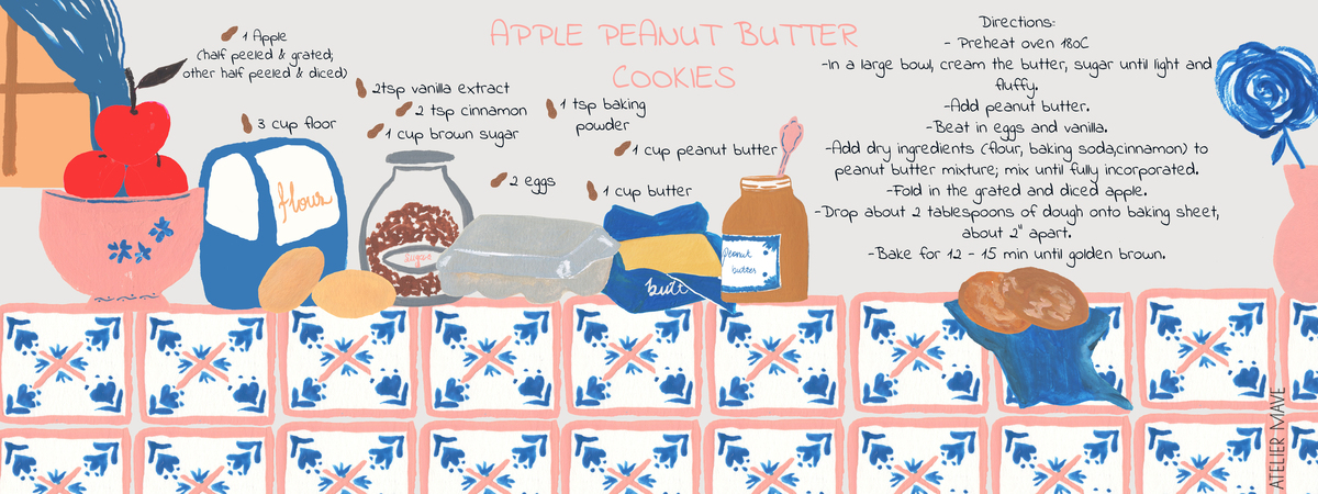 Apple Peanut Butter Cookies by Atelier Mave Atelier mave apple peanut recipe