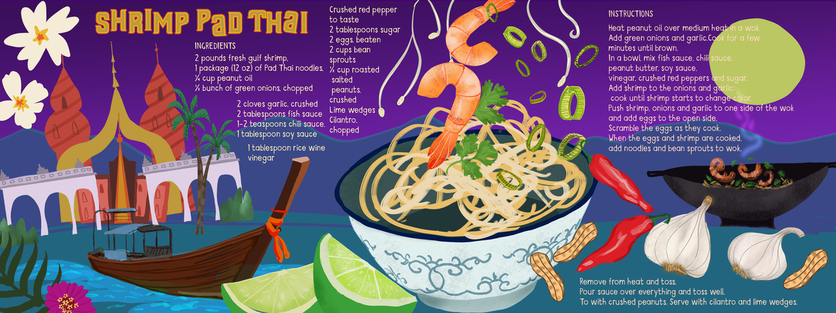 Shrimp Pad Thai by Frances Schifrin Newcombe