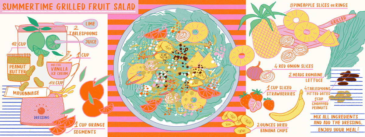 Summertime grilled fruit salad by Milica Golubović