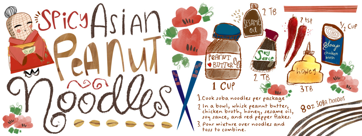 Spicy Asian Peanut Noodles by Heather Kadani
