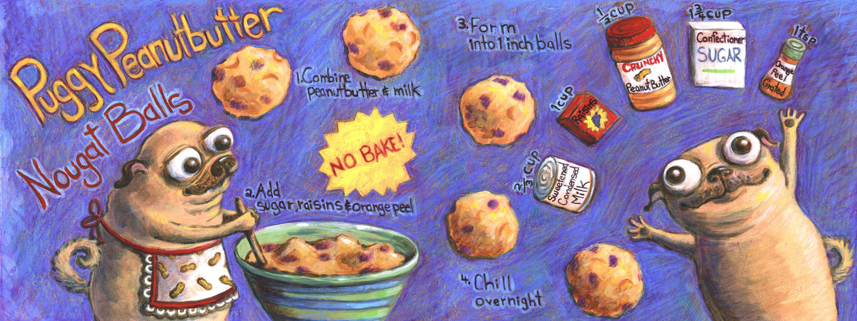 Puggy Peanutbutter Nougat Balls by Judi Muscara-Orfanos