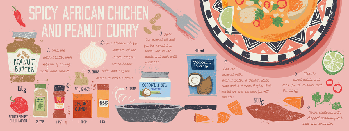 Spicy African Chicken and Peanut Curry by Ruth Hickson