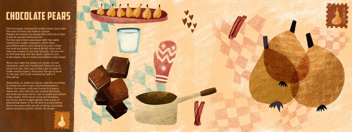Chocolate pears by Silvia Caturano