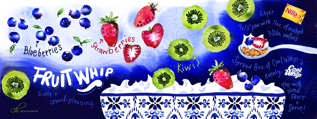 Fruit Whip Dessert by Cathy Hunt