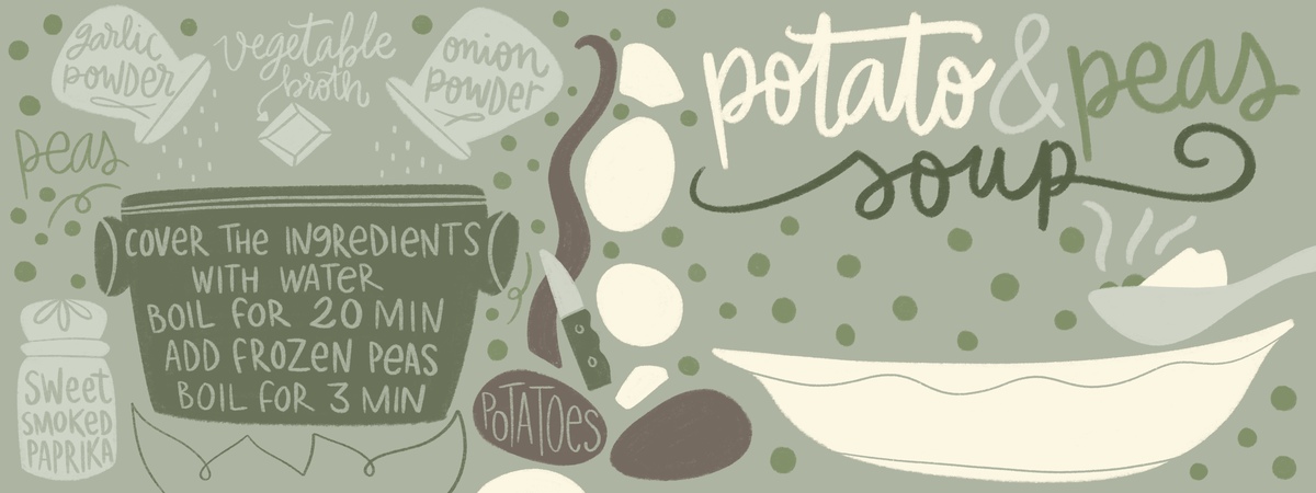 Potato and peas soup by Natalia González