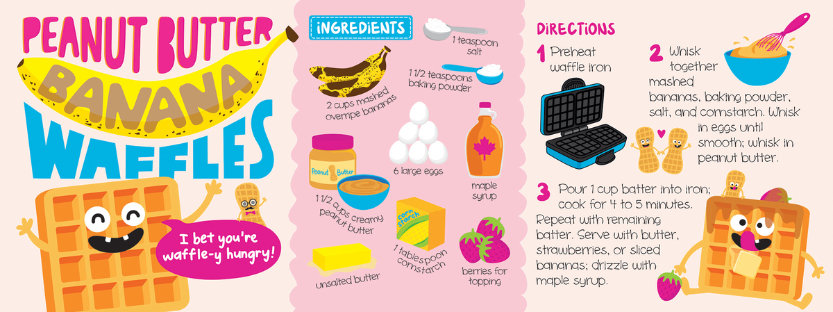 Peanut Butter Banana Waffles by Carawrrr