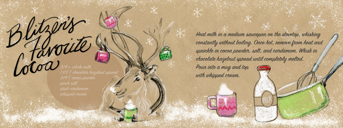 Blitzen's Favorite Cocoa by Jessica Flores Design