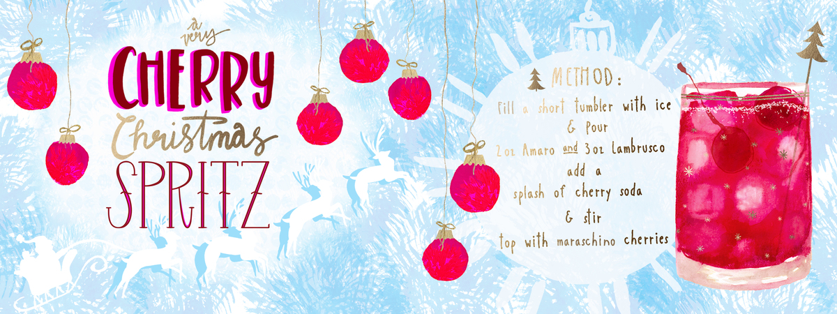 A Very Cherry Christmas Spritz by Jen Lindup