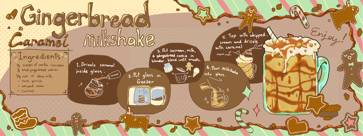 Gingerbrad Caramel Milkshake by Agnes Ngeow