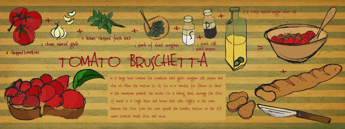 Tomato Bruschetta by Alexandra Damalan