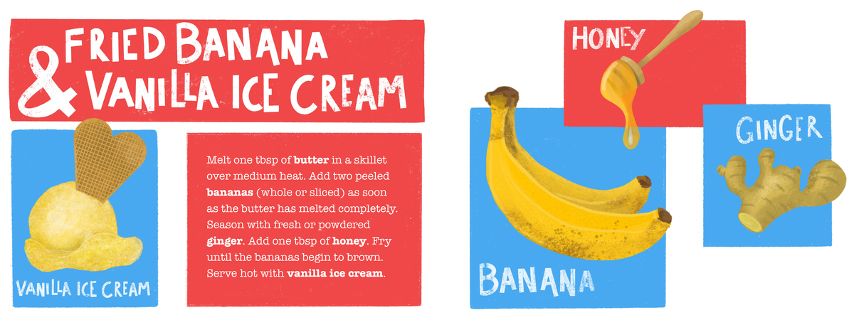 Fried banana whit vanilla ice cream by von_leonie