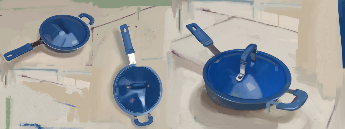 Blue pans by María Isabel López Pans3 theydrayandcook