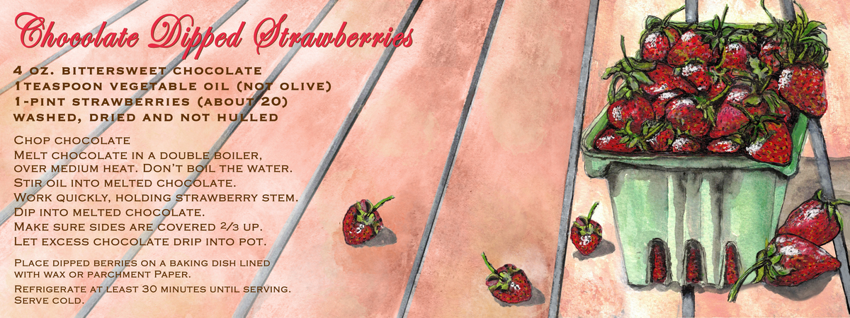 Chocolate Dipped Strawberries by Rikki Asher