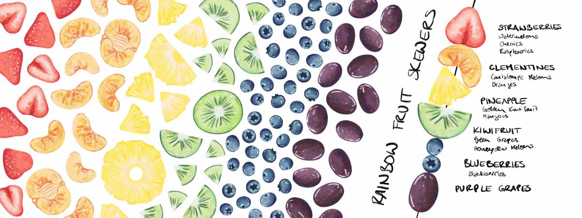 Rainbow Fruit Skewers by Katleen Ackers