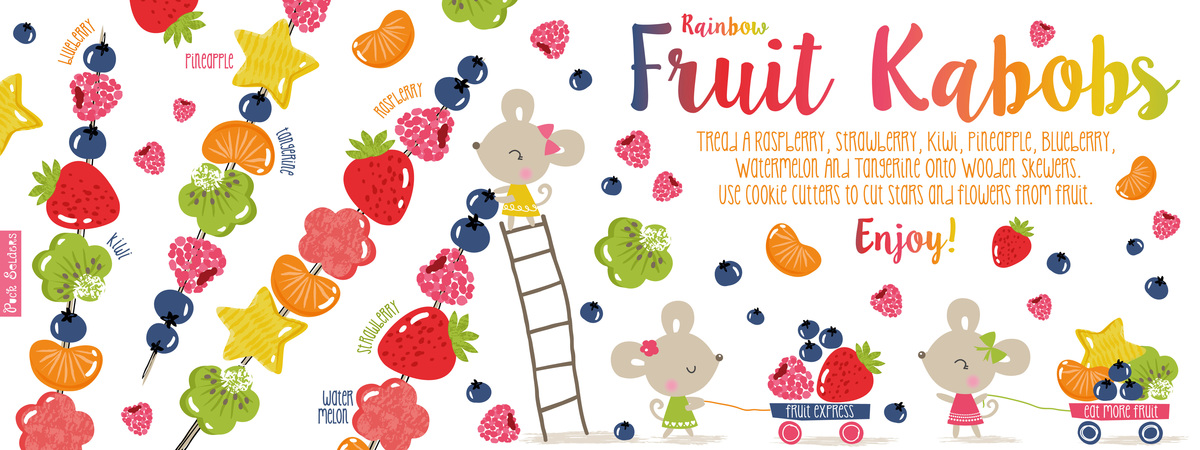 Rainbow Fruit Kabobs by Puck Selders