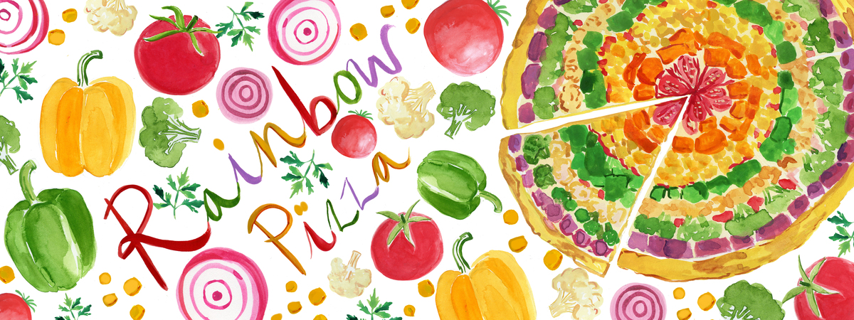 Rainbow Pizza by Farida Zaman