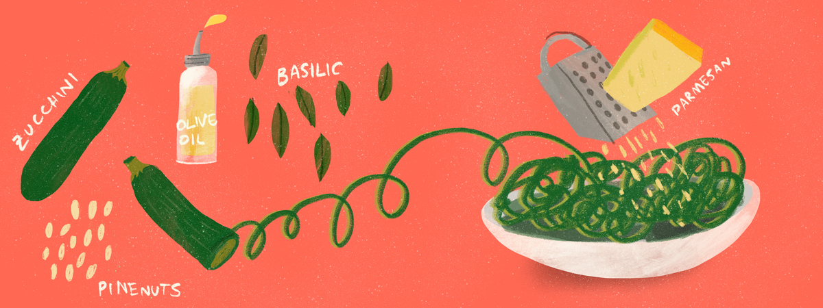 Zucchini noodles by Lucia Calfapietra Zucchini