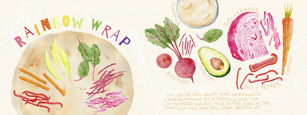 RAINBOW VEGGIE WRAP by frau brandt