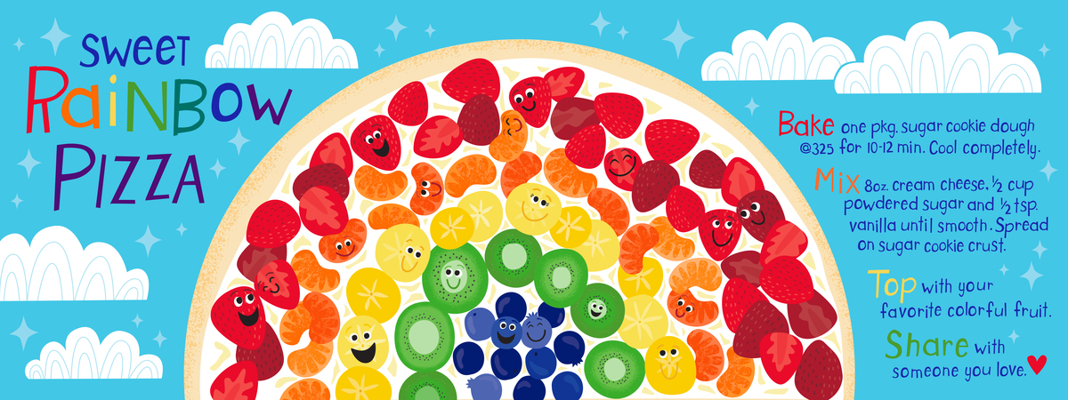Sweet Rainbow Pizza by Lisa Kubenez