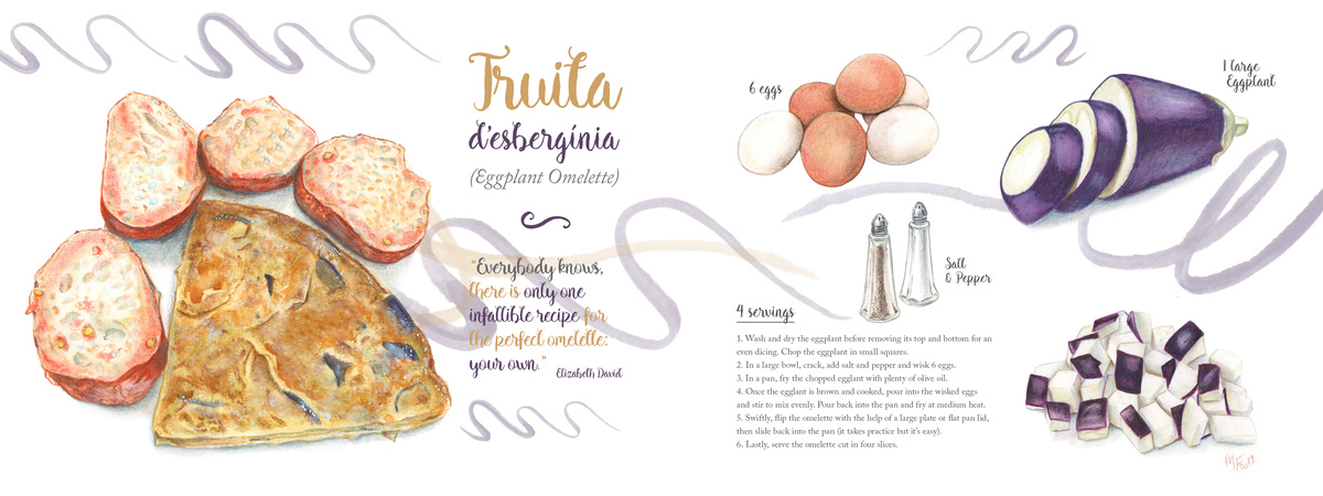 Truita d'esbergínia (Spanish eggplant or aubergine omelette) by Miriam Figueras Tdac truitarecipe miriamfigueras