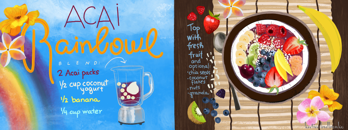 Acai Rainbowl by Katia Bulbenko
