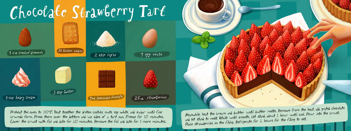 Chocolate Strawberry Tart by Nata Metlukh