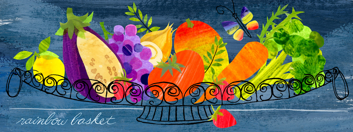 Rainbow Basket by Jean Ruth