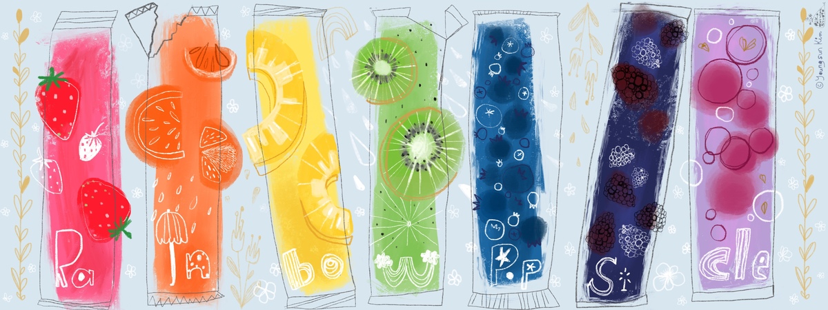 Rainbow Popsicles by Polka Dot Whale