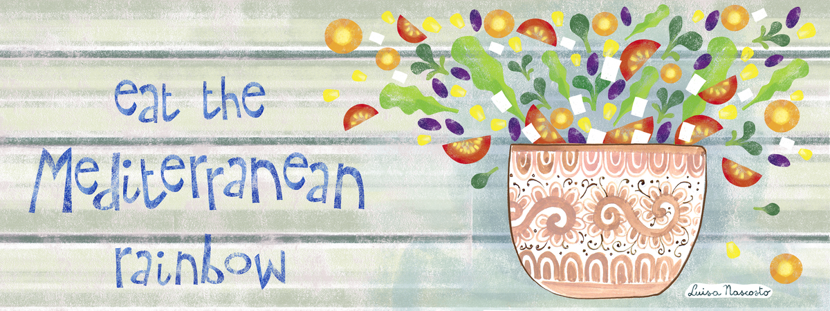 Eat the Mediterranean Rainbow by Luisa Nascosto