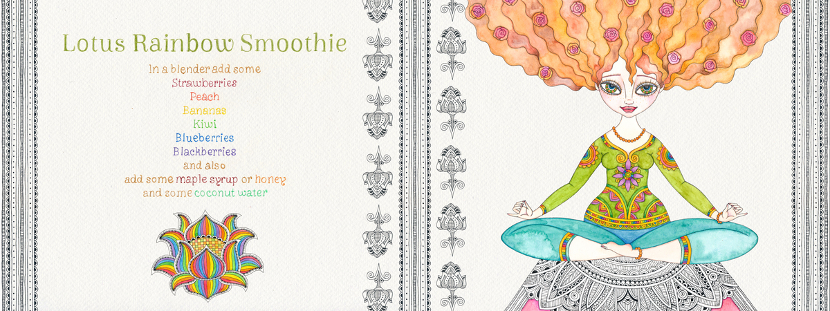 Lotus Rainbow Smoothie by Mariya Paskovsky Illustration
