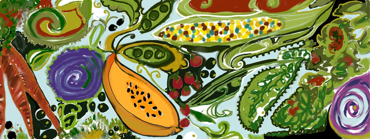 A Roasted Rainbow of Veggies by Jane Pakis