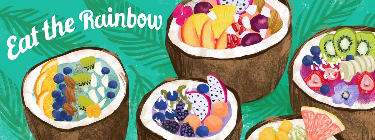 Rainbow Smoothie Bowls by Heather Powers