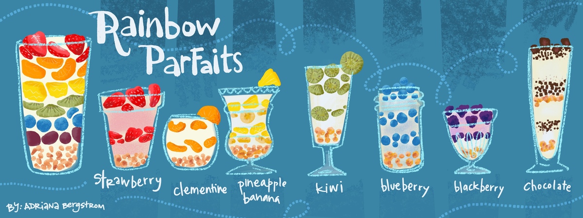 Rainbow Parfaits by Adriana Hernandez-Bergstrom (Adriprints)