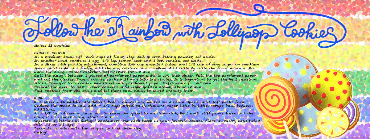 Follow the Rainbow with Lollipop Cookies by Yara Bertran Yara bertran follow the rainbow original