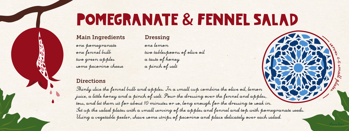 Pomegranate & Fennel Salad by Laura Oster