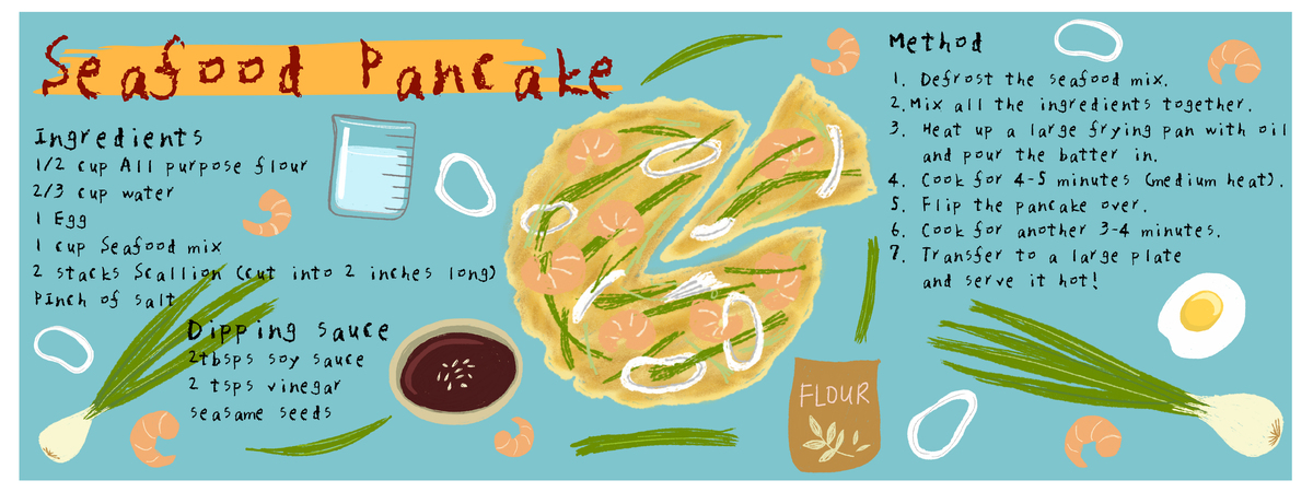Seafood pancake by Cherub Chan