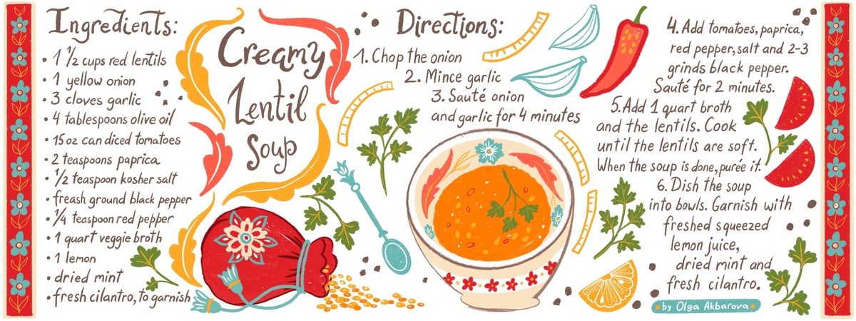 Creamy Lentil Soup by Olga Akbarova