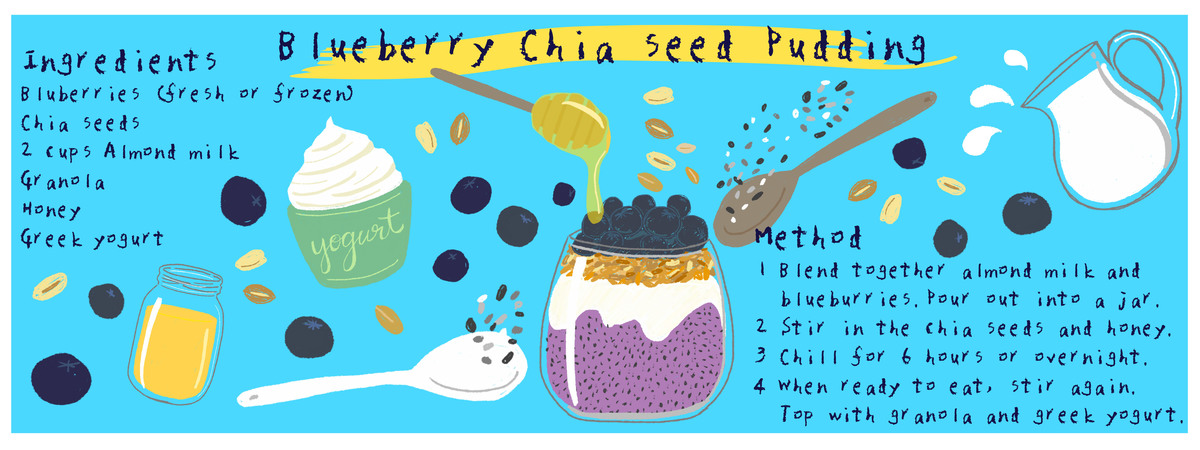 Blueberry Chia Seed Pudding by Cherub Chan