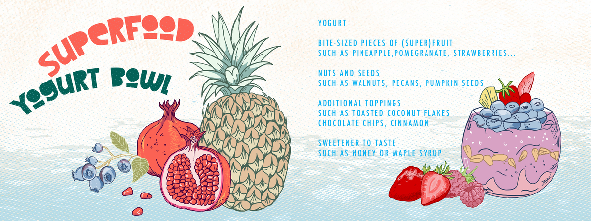 Superfood yoghurt bowl by Sarah Burghardt