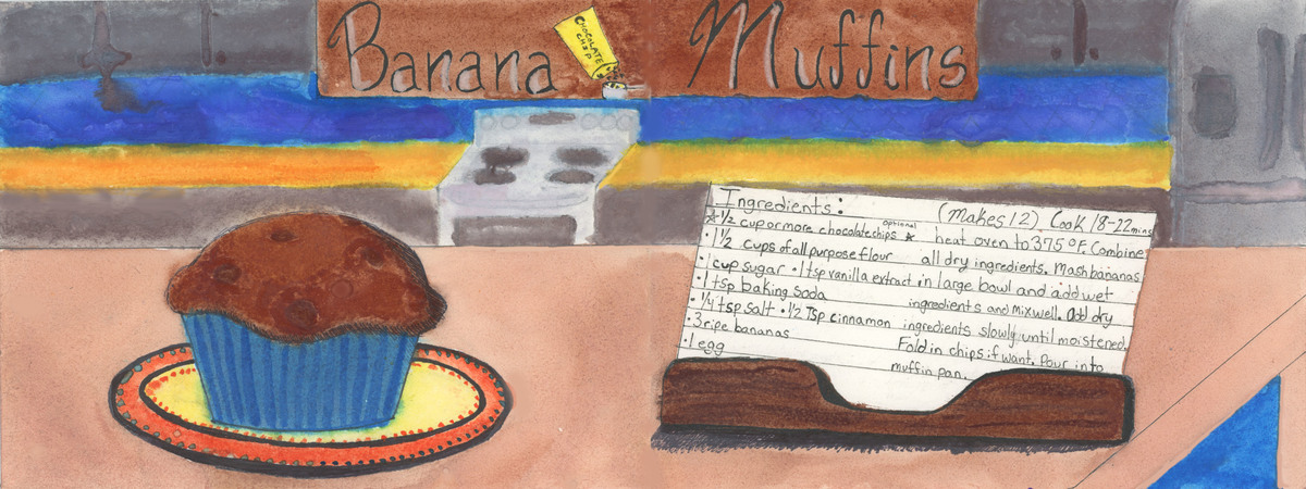 Banana Chocolate Chip Muffins by Lily Schaub