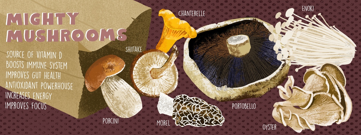 Mighty Mushrooms by Stef Wong