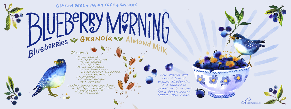 Blueberry Morning by Cathy Hunt
