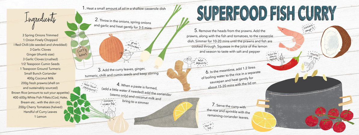 Superfood Fish Curry by Cory Reid