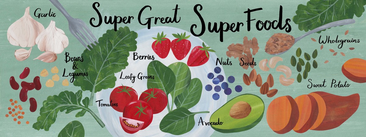 Super Great Super Foods by Anna Aitken Illustration